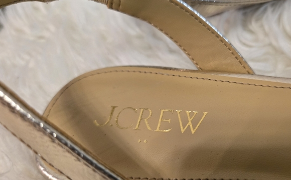 J. Crew Silver and Gold Slingback Flats - Picture 2 of 9